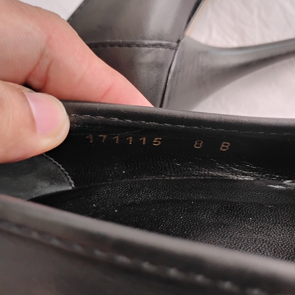 Gucci High Heel Loafers - Size 8b - Black - Leather - Picture 6 of 16